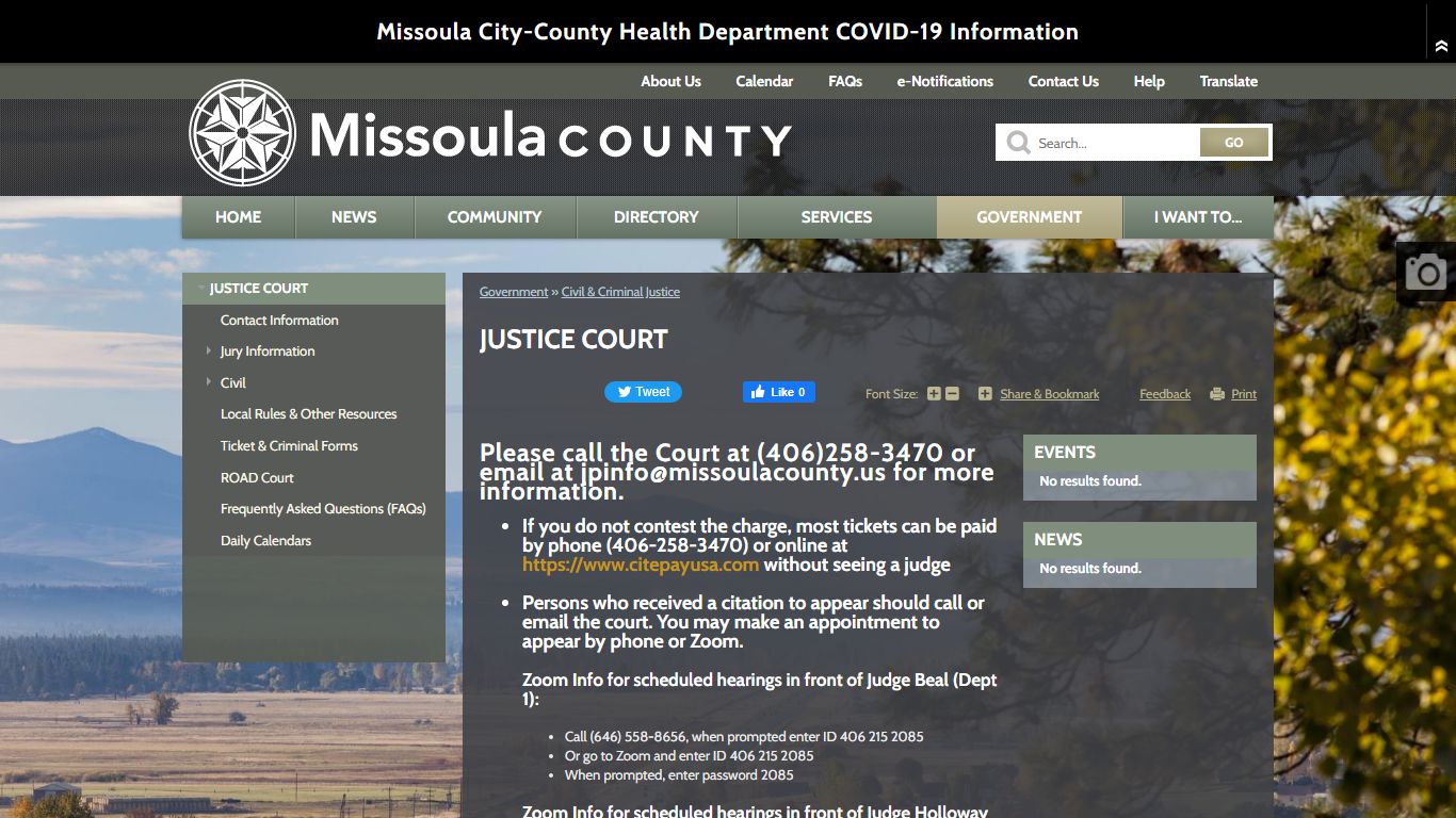 Justice Court | Missoula County, MT